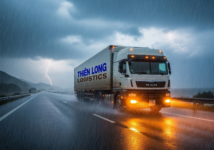 Vận chuyển hàng hóa Bắc Trung Nam mùa mưa bão 2025